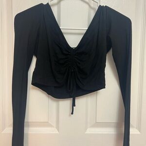 Garage Scrunched Long Sleeve Top
